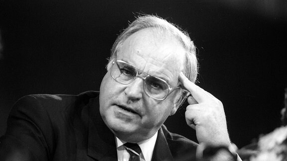 Helmut Kohl beim CSU-Parteitag.