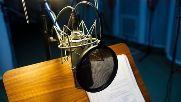 Aufnahme eines Studiodetails aus dem Hörspielstudio Halle des Mitteldeutschen Rundfunks