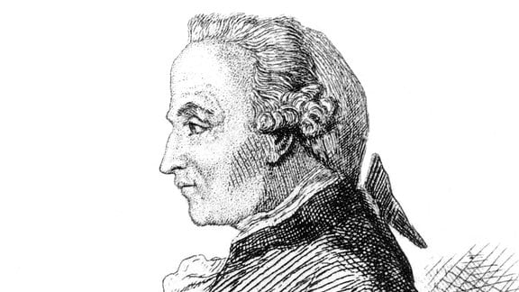 Zeichnung von Immanuel Kant