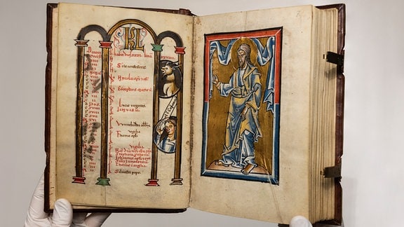St. Marienthaler Psalter, ein mittelalterliches Buch mit Illustrationen