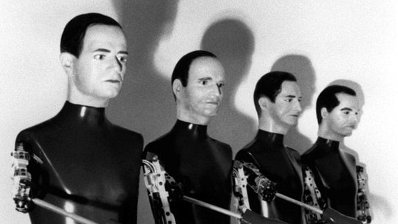 Kraftwerk, Popgruppe, Mitglieder als Roboter  im Jahr 1991