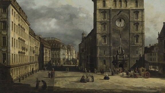Historisches Gemälde der Dresdener Kreuzkirche