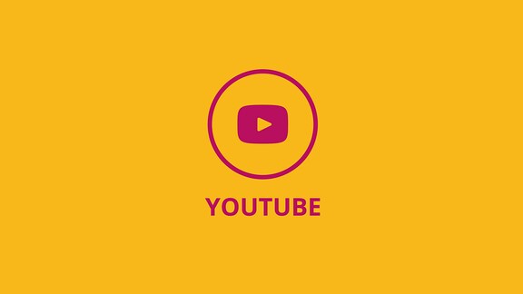Icon YouTube auf gelbem Grund