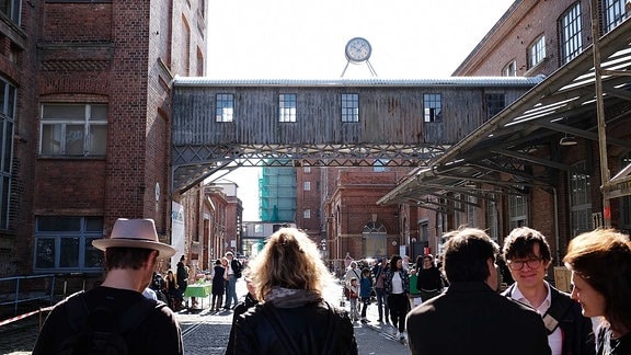 Blick auf das Gelände der Spinnerei Leipzig.