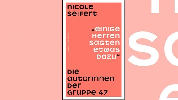 Lachsfarbenes Cover der Autorin Nicole Seifert mit dem in Weiß geschriebenen Titel "Einige Herren sagten etwas dazu"