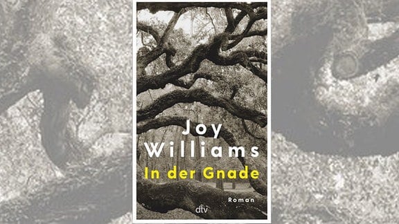 Schwarz-Weiß-Cover des Romans "In der Gnade" von Joy Williams: verschlungene Äste eines Baumes