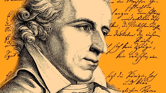 Friedrich von Schiller, Portrait mit historischer Handschrift, 1804, Berglied