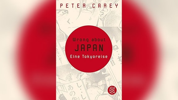 Cover eines Buches, das der Fahne Japans nachempfunden ist; in seiner Mitte der Titel des Buches: "Wrong about Japan: Eine Tokyoreise"