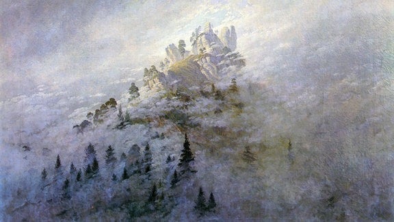 Gemälde von Friedrich Caspar David - Morgennebel im Gebirge