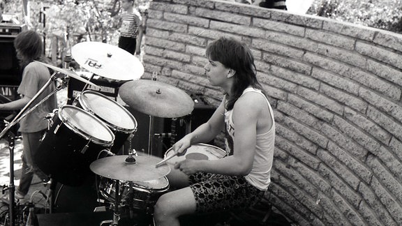 Ein Schlagzeuger