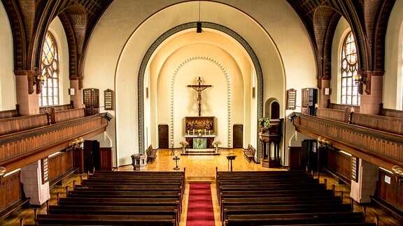 Paul-Gerhardt-Kirche Leipzig, Innenansicht