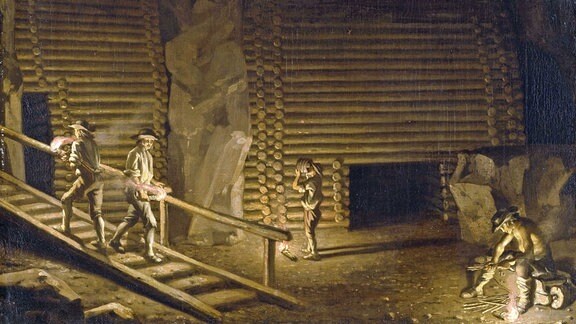 Gemälde, Pehr Hilleström, Falun Kupfermine, 79 cm x, 65.5 cm 