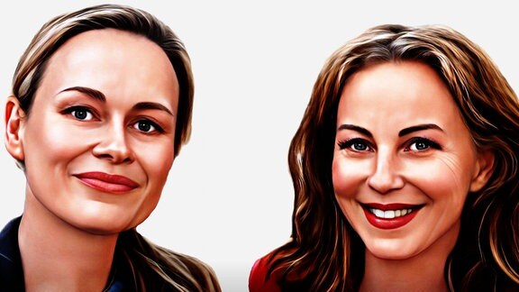 Anja Schneider (Isa) und Carina Wiese (Steffi, rechts)