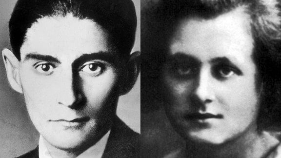 Der Schriftsteller Franz Kafka (1883-1924)  - Zeitgenössische Aufnahme der tschechischen Journalistin Milena Jesenska (1896-1944) . 