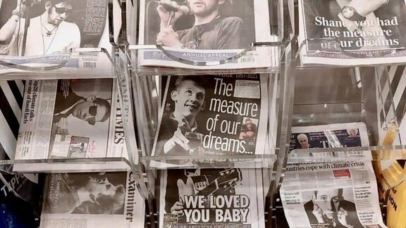 Zeitungen in Irland nach dem Tod von Shane MacGowan