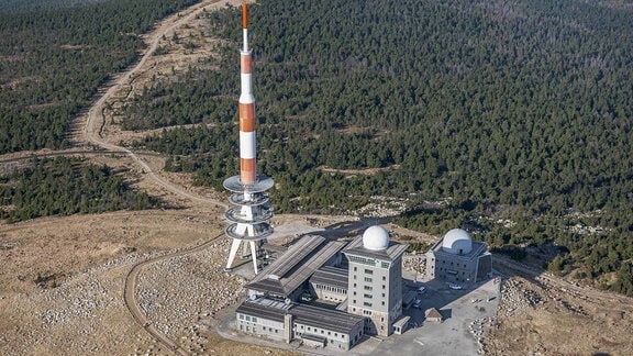 Die Sendeantenne auf dem Brocken