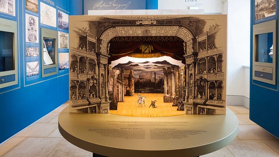 Ein Ausstellungsstück des Richard-Wagner-Museum im Jagdschloss Graupa. 