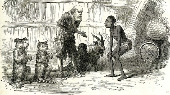 Robinson Crusoe und Freitag, 1869