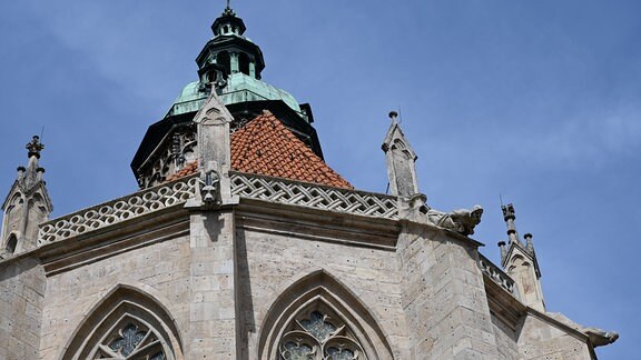 Blick auf den Ostchor des Naumburger Doms ohne Schutzpatrone