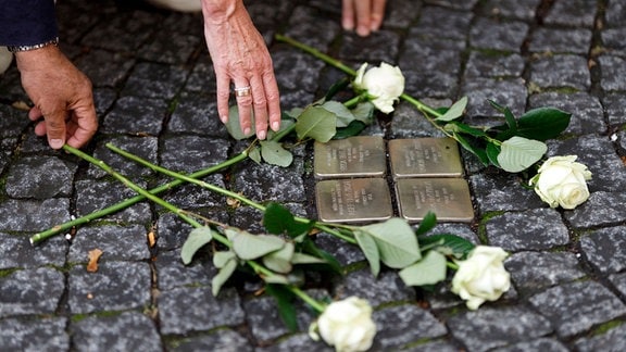 Aktion Glanz statt Hetze , bei der im Gedenken an die Opfer der NS-Zeit sogenannte Stolpersteine gereinigt werden.