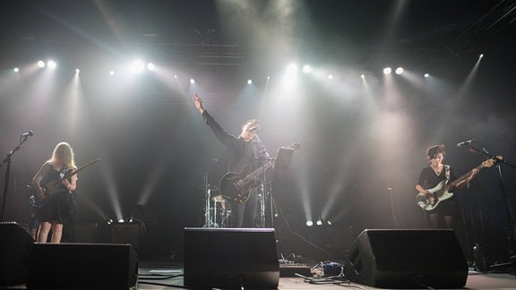 David Gedge von Wedding Present tritt beim Green Man Festival 2019 im Glanusk Park auf