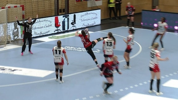 Szene aus einem Handballspiel