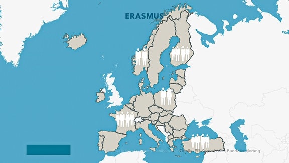 Eine Grafik zum Thema Erasmus