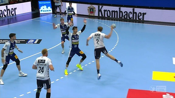 Szene aus einem Handballspiel