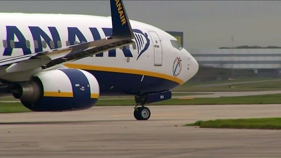 Ryanair-Maschine auf dem Rollfeld