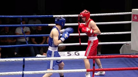 zwei Boxer im Ring 