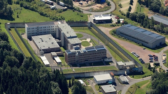 Luftbild der Justizvollzugsanstalt Goldlauter