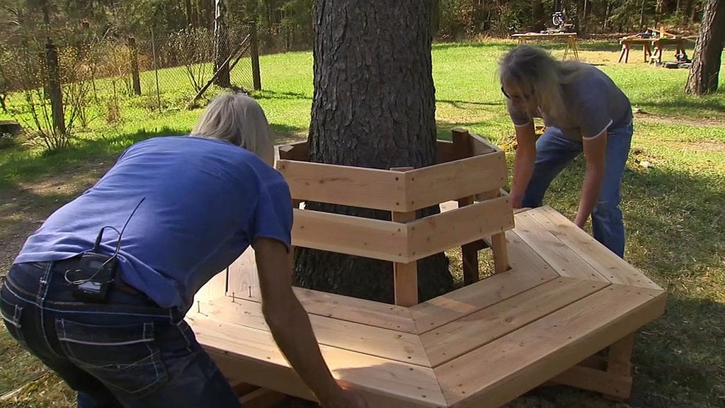 Gartenbank Aus Baumstamm Selber Bauen Schritt Fur Schritt Anleitung