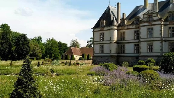 Der Schlosspark Cormatin.