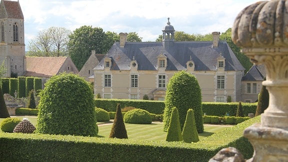 Park von Château de Brécy in Frankreich.