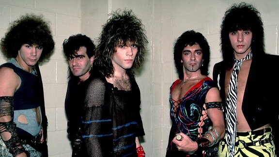 Aufnahme der Band "Bon Jovi" in jungen Jahren
