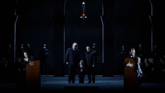 Uraufführung an der Semperoper des Werkes "Die Jüdin von Toledo" von Detlev Glanert im Februar 2024.