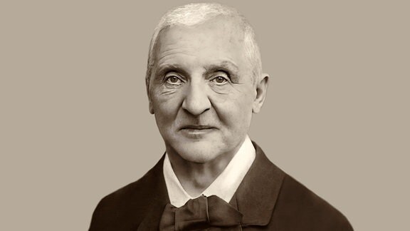 Historisches Schwarzweiß-Portrait von Josef Anton Bruckner