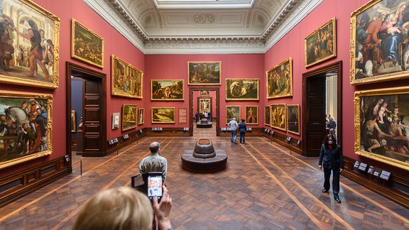 Blick in die Ausstellungsräume der Gemäldegalerie "Alte Meister" in Dresden
