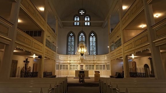 Blick ins Innere der Bachkirche in Arnstadt