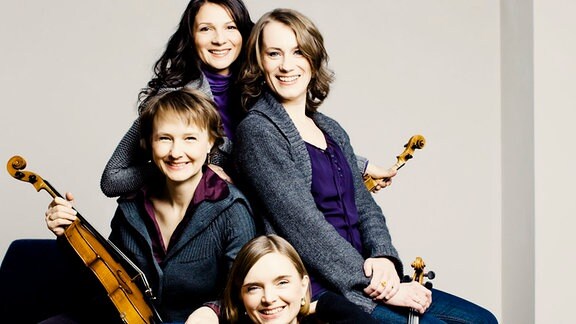 Das Klenke Quartett mit Annegret Klenke, Beate Hartmann, Yvonne Uhlemann und Ruth Kaltenhäuser
