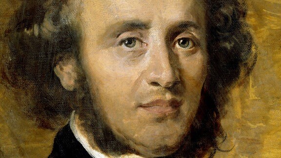 Portrait von Felix Mendelssohn Bartholdy, deutscher Komponist.