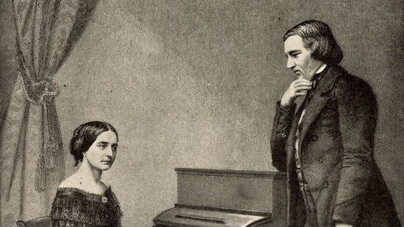 Ein Bild von Robert und Clara Schumann