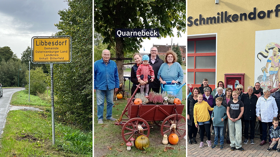 Drei Vorschaubilder für die Dörfer Libbesdorf, Quarnebeck und Schmilkendorf.