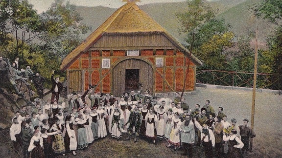 Historische Aufnahme des Bergtheaters Thale