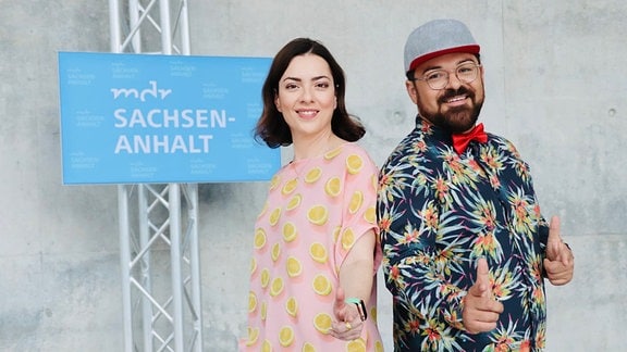 MDR SACHSEN-ANHALT Morgenmoderatoren Antonia Kaloff und Lars Wohlfarth