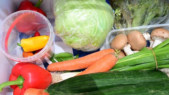 Gemüsefach in einem Kühlschrank
