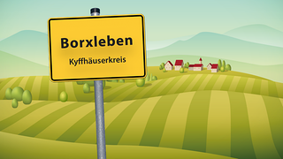 Ortsschild-Grafik von Borxleben im Kyffhäuserkreis