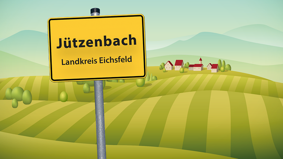 Ortsschild-Grafik für Jützenbach im Landkreis Eichsfeld