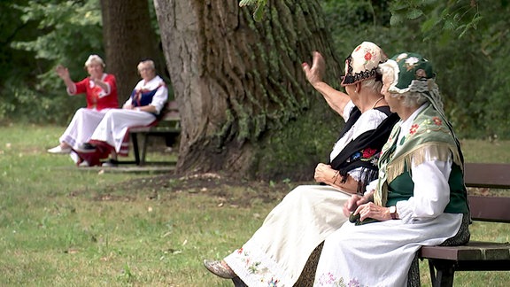 Damen in Bördetrachten