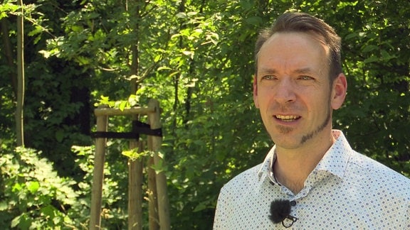 Jan Weber, Projektmitarbeiter Klimawandel der Staatliche Schlösser, Burgen und Gärten Sachsen gGmbH